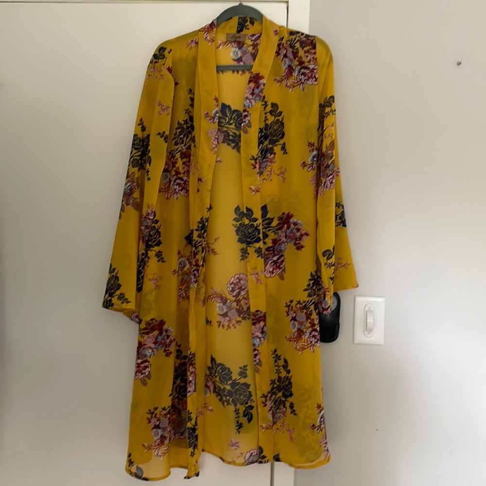 Beach cover up kimono